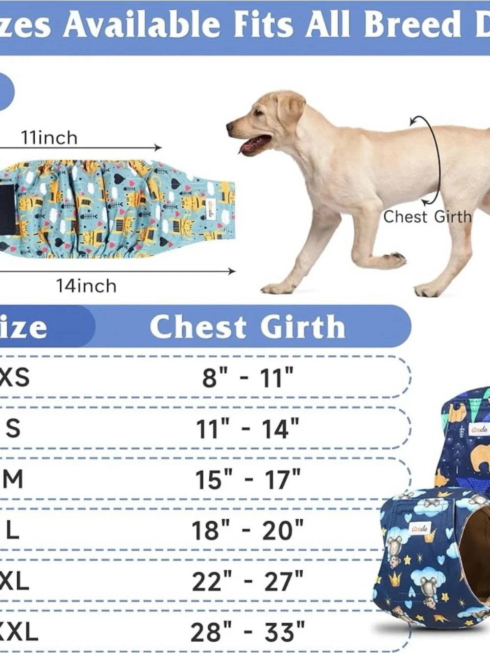5 Pack Male Dog Diapers Belly Bands Medium Washable Reusable NWT